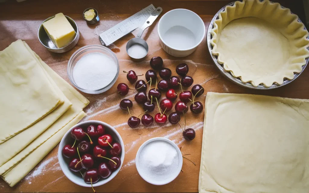 Cherry puff pastry