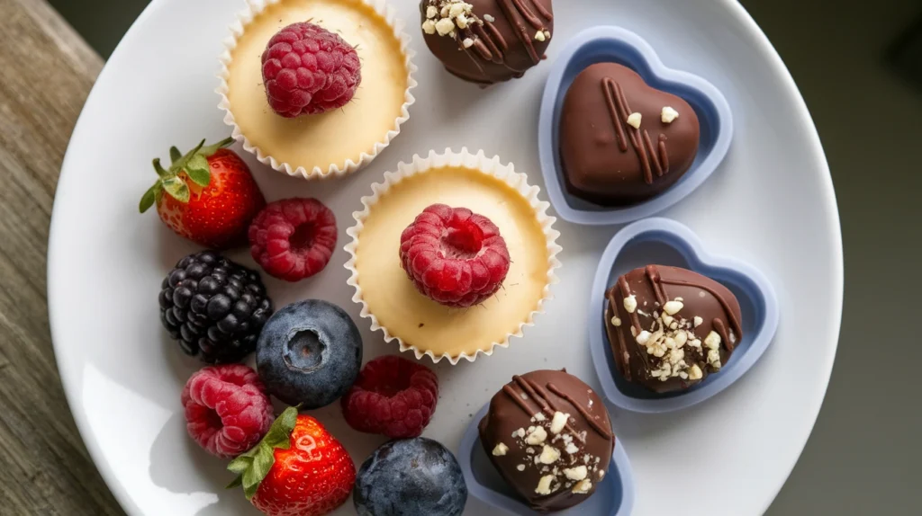 Easy keto dessert recipes: no-bake cheesecake bites and chocolate fat bombs, quick low-carb treats