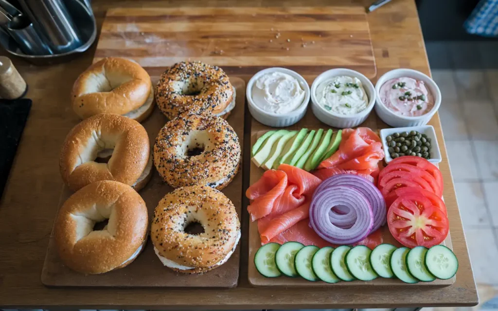 bagel with cream cheese ingredients